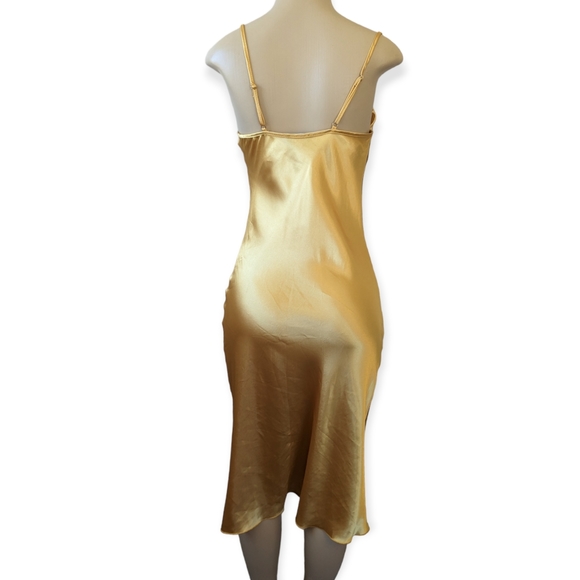 Bebe Satin Midi Cowl Neck Slip Dress - Picture 3 of 11